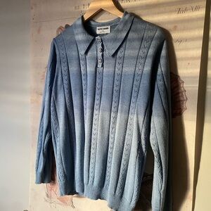 vintage light blue sweater | cottagecore knit sweater | coastal cowgirl knit